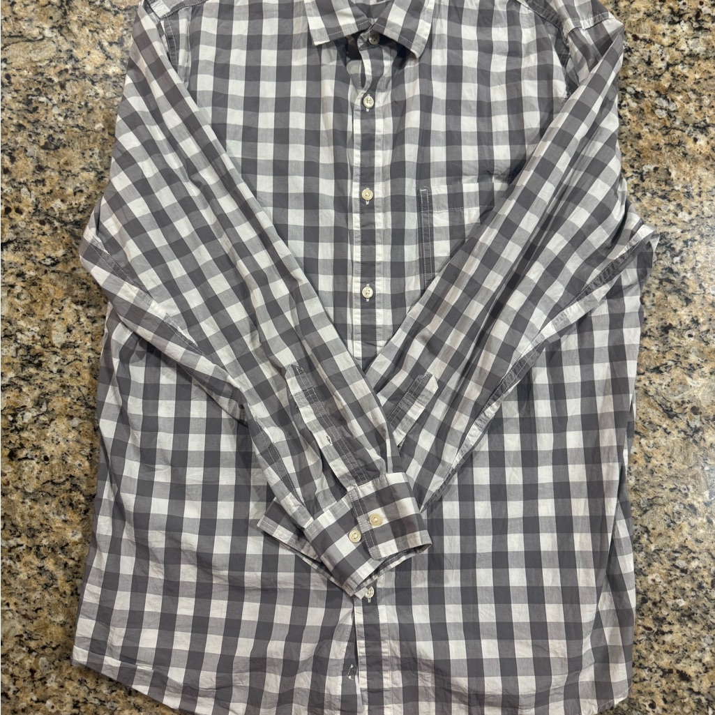 Sonoma Black And White Plaid Men's Shirt